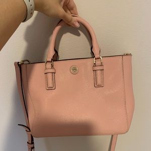 Pink Tory Burch top handle and Crossbody